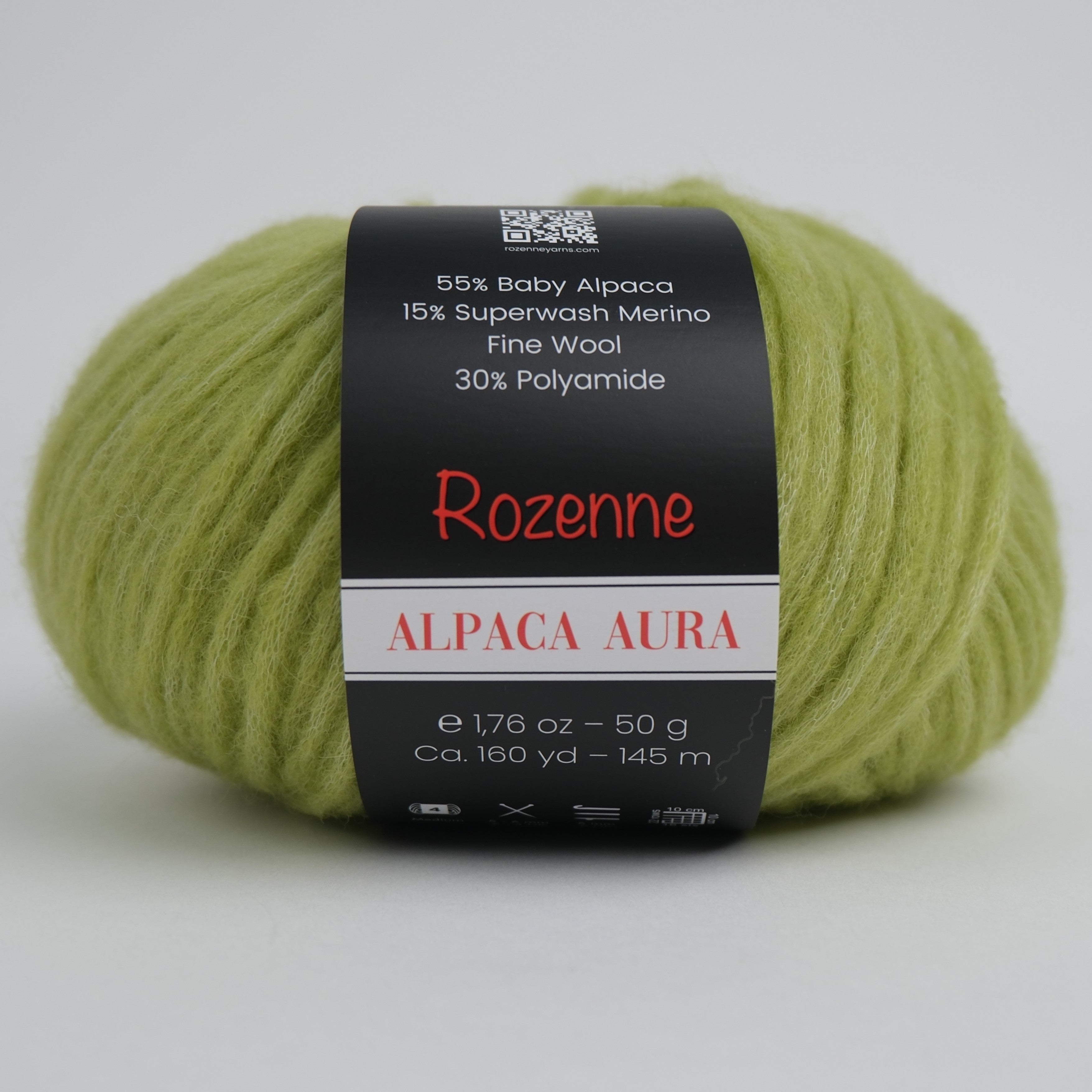 Rozenne Alpaca Aura Wool Yarn 4021 Green Main Rozenneyarns.com