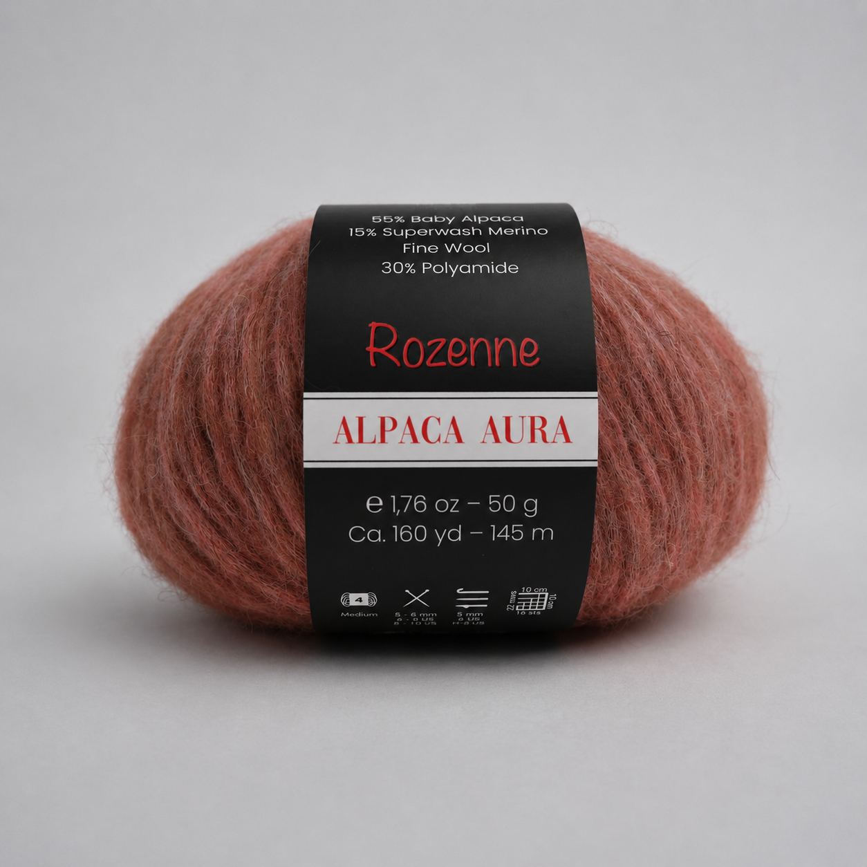 Rozenne Alpaca Aura Wool Yarn 4023 Dusty Rose Main Rozenneyarns.com