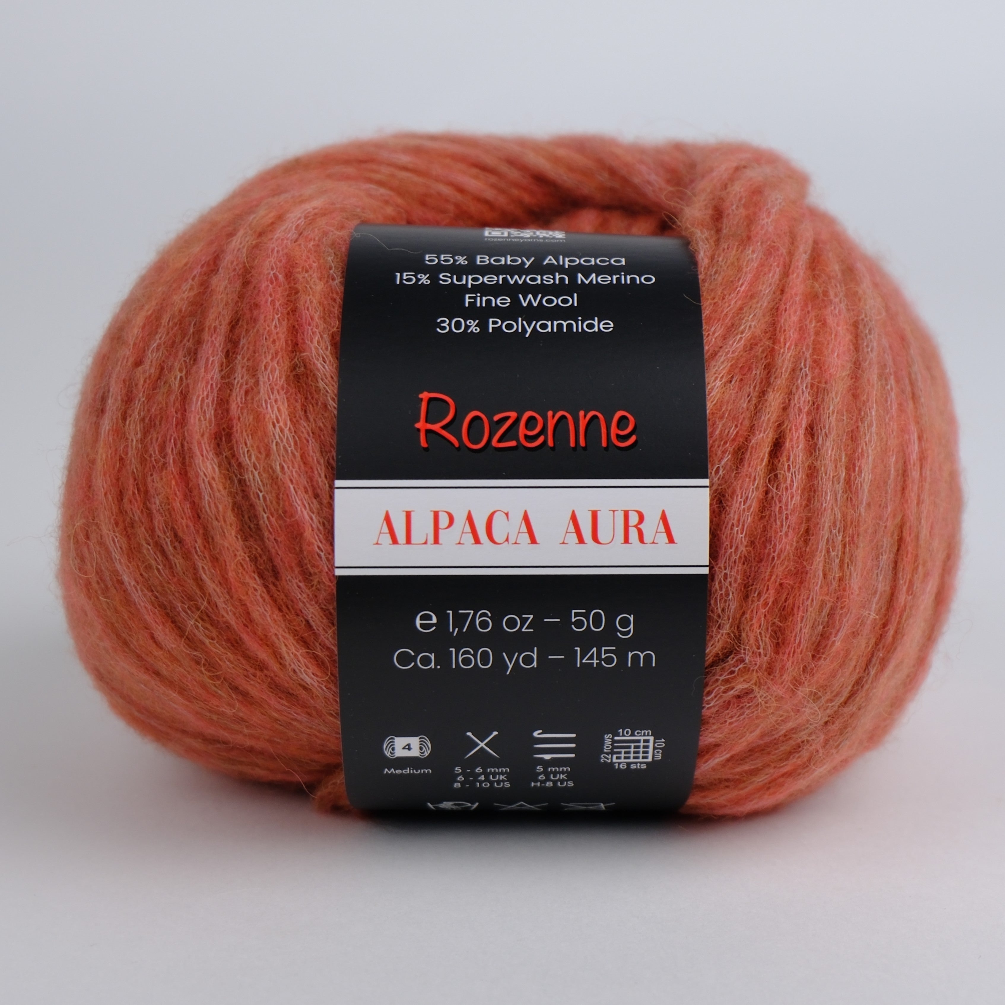 Rozenne Alpaca Aura Wool Yarn 4025 Brick Red Main Rozenneyarns.com