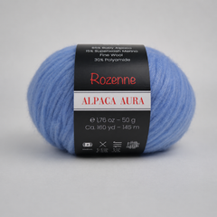 Rozenne Alpaca Aura Wool Yarn 4029 Blue Main Rozenneyarns.com