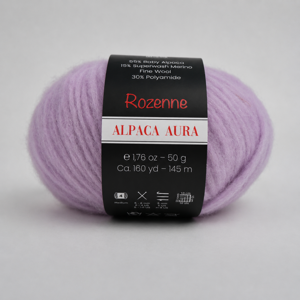 Rozenne Alpaca Aura Wool Yarn 4030 Lilac Main Rozenneyarns.com