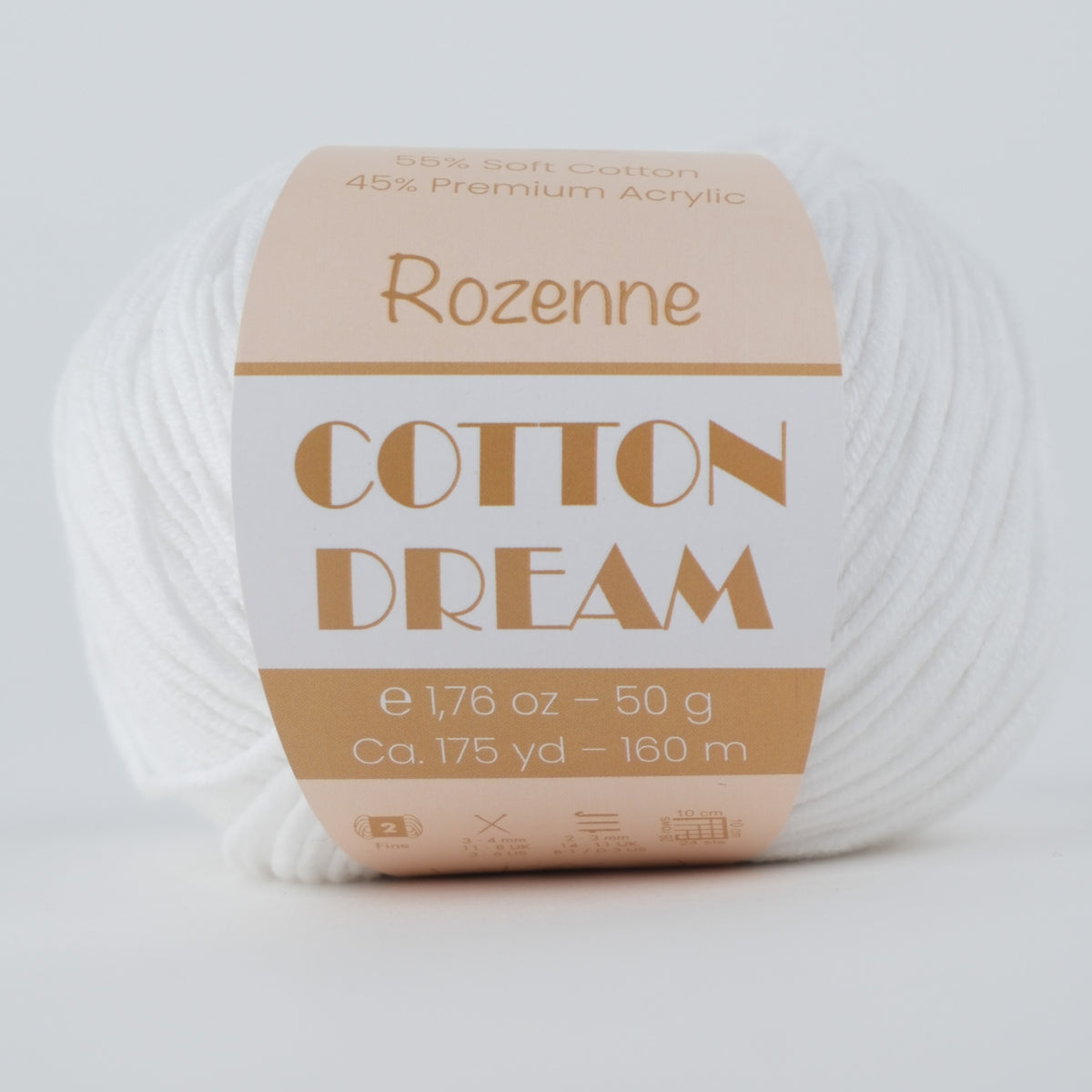 Rozenne Cotton Dream 1102 Snow White Main Rozenneyarns.com