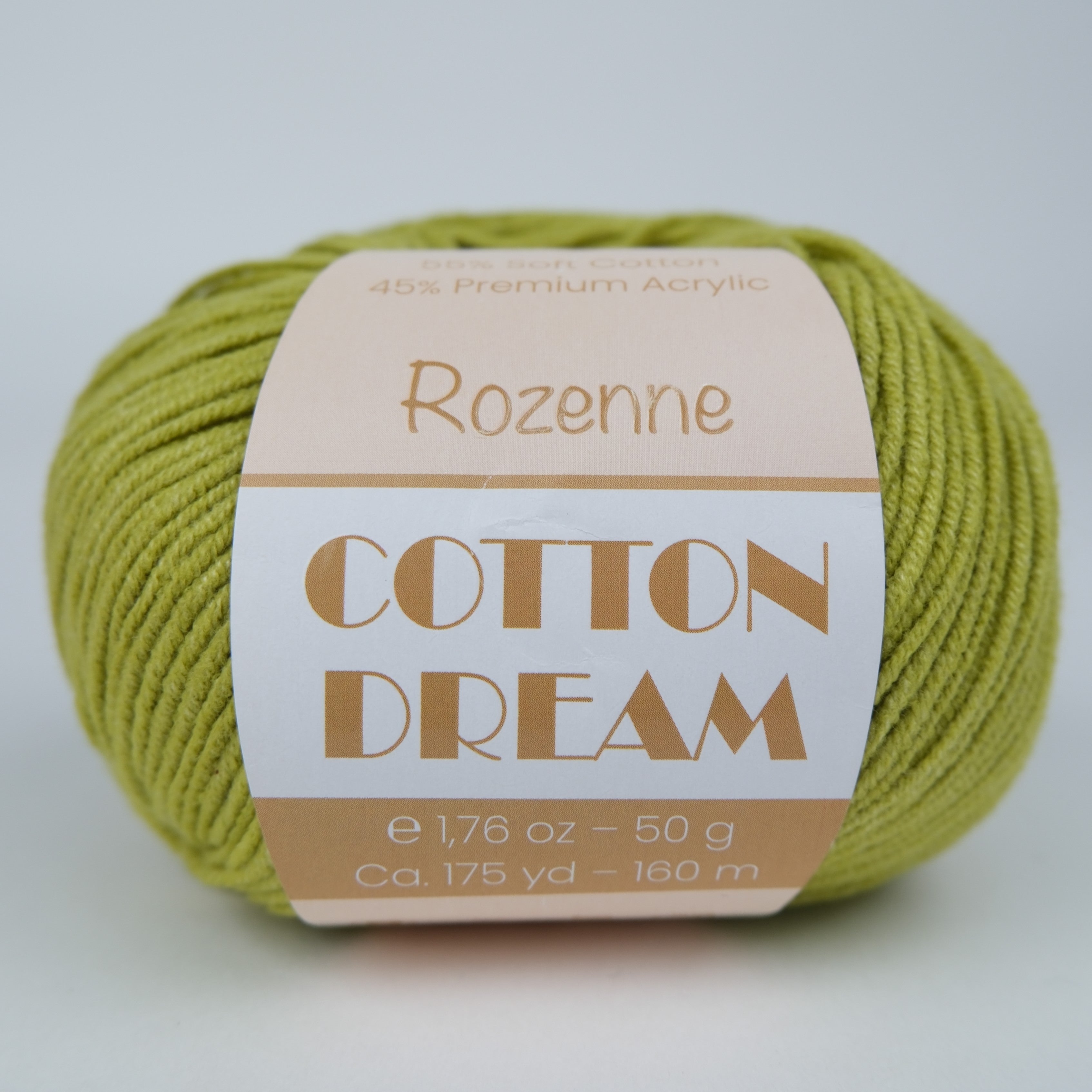 Rozenne Cotton Dream 1119 Pistachio Green Main Rozenneyarns.com
