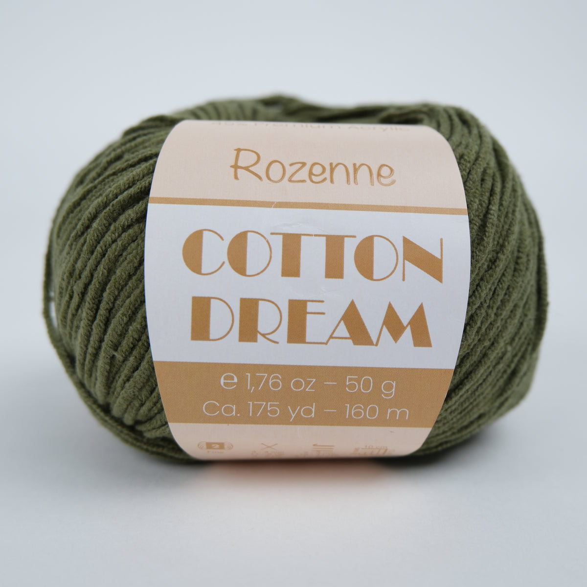 Rozenne Cotton Dream 1120 Dark Green Main Rozenneyarns.com