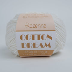 Rozenne Cotton Dream 1122 Ivory White Main Rozenneyarns.com