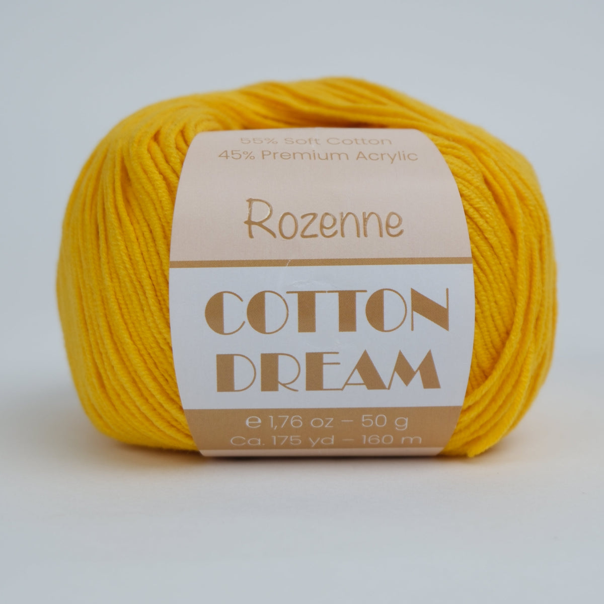 Rozenne Cotton Dream 1123 Gold Yellow Main Rozenneyarns.com