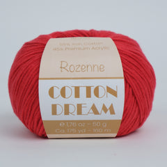Rozenne Cotton Dream 1127 Red Main Rozenneyarns.com