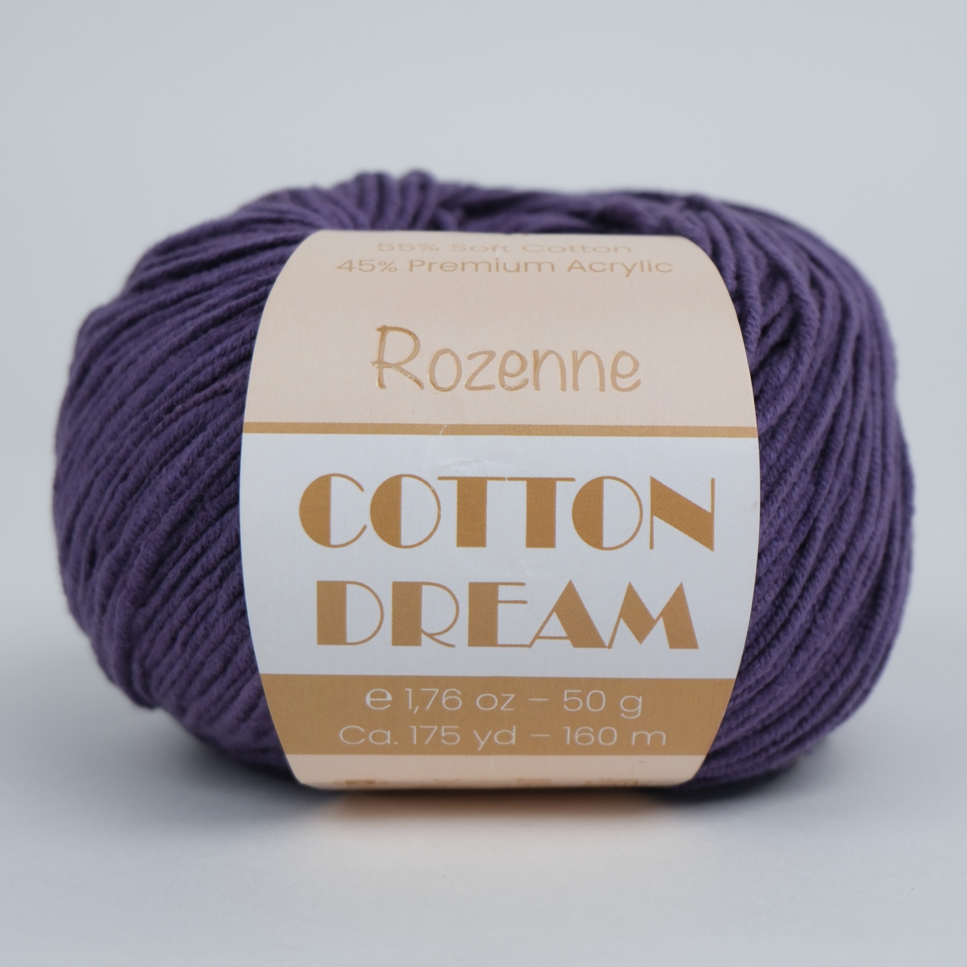Rozenne Cotton Dream 1128 Deep Lilac Main Rozenneyarns.com