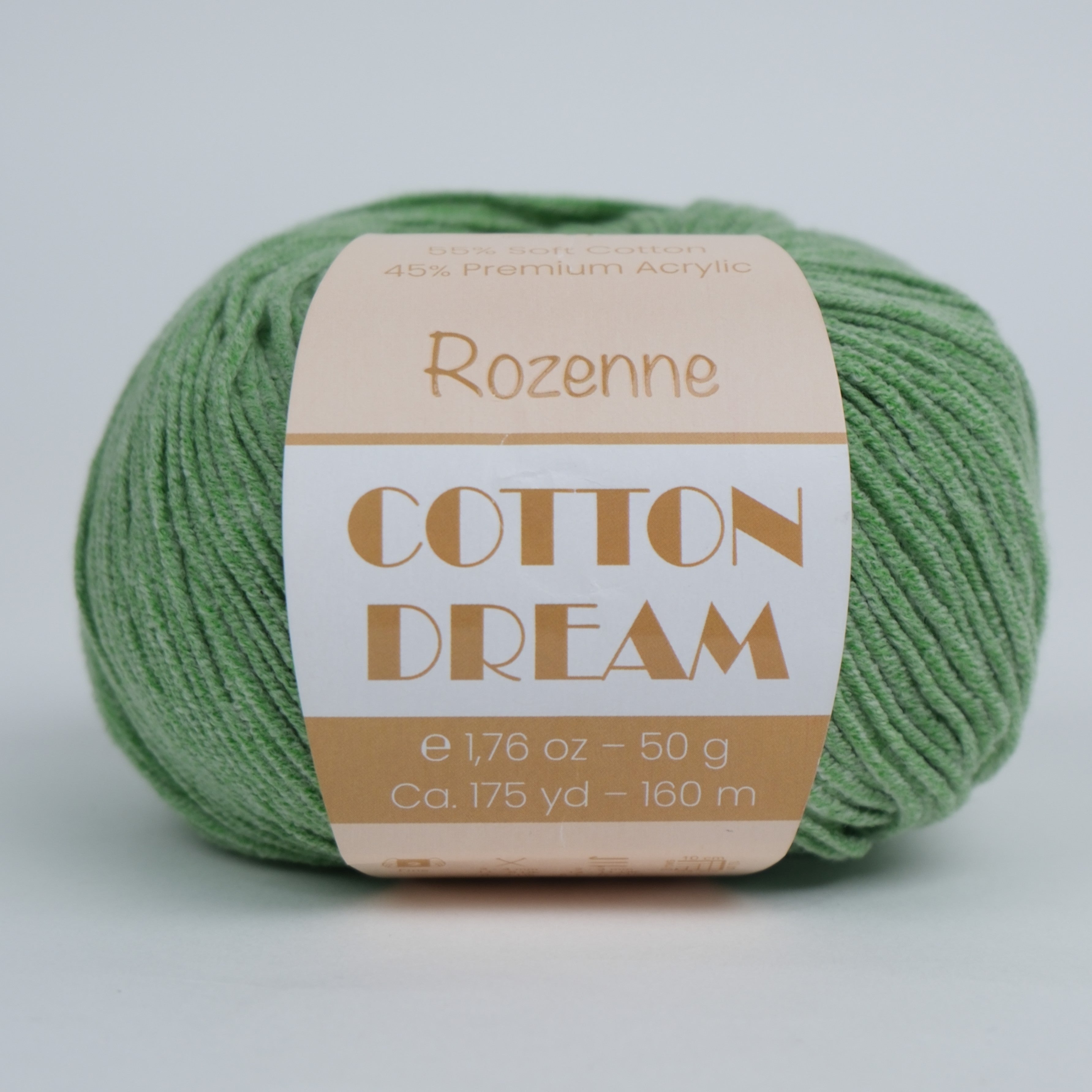 Rozenne Cotton Dream 1129 Green Main Rozenneyarns.com