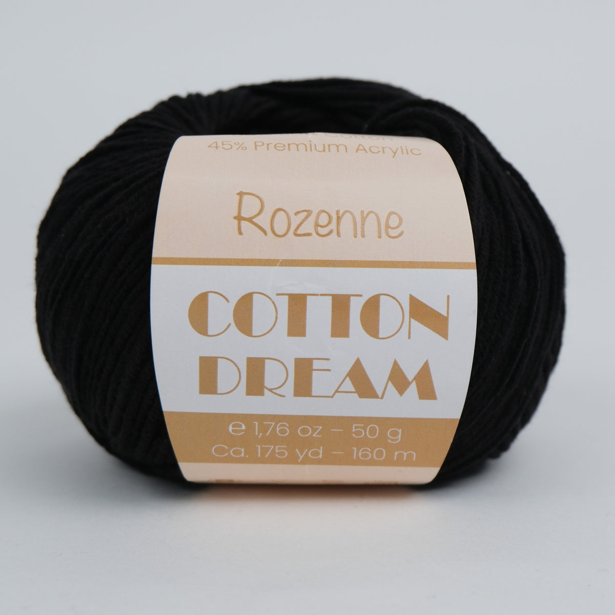 Rozenne Cotton Dream 1132 Black Main Rozenneyarns.com
