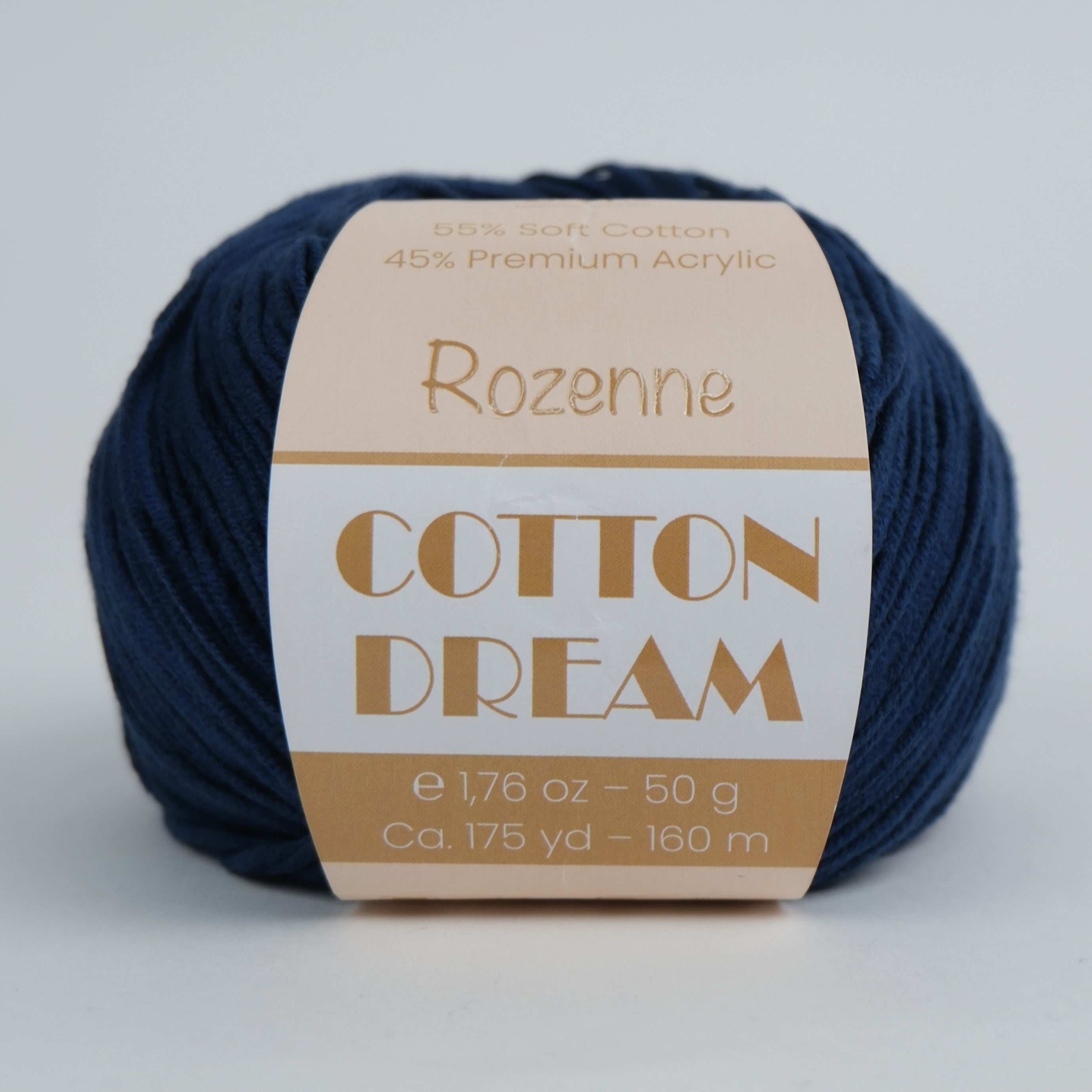 Rozenne Cotton Dream 1133 Midnight Navy Main Rozenneyarns.com