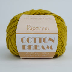 Rozenne Cotton Dream 1135 Mustard Green Main Rozenneyarns.com