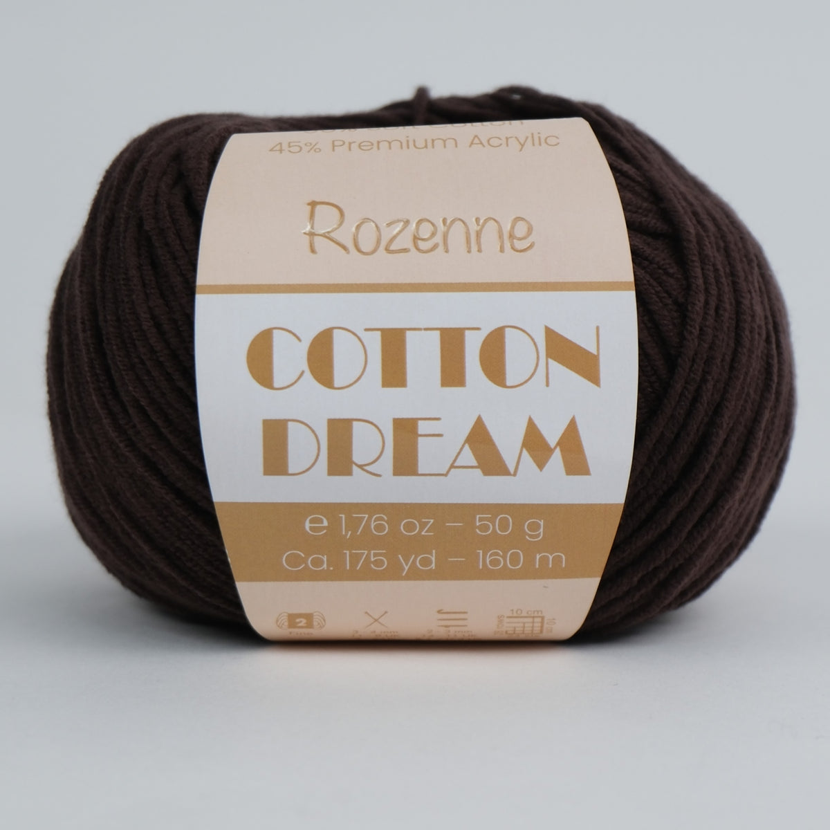 Rozenne Cotton Dream 1142 Dark Brown Main Rozenneyarns.com