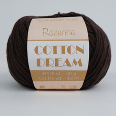Rozenne Cotton Dream 1142 Dark Brown Main Rozenneyarns.com