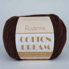 Rozenne Cotton Dream 1154 Brown Main Rozenneyarns.com