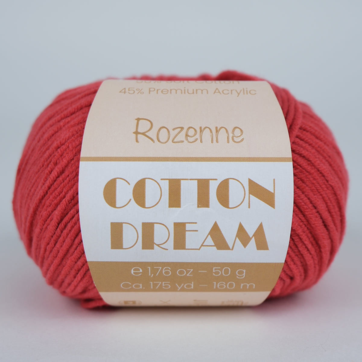 Rozenne Cotton Dream 1155 Coral Red Main Rozenneyarns.com