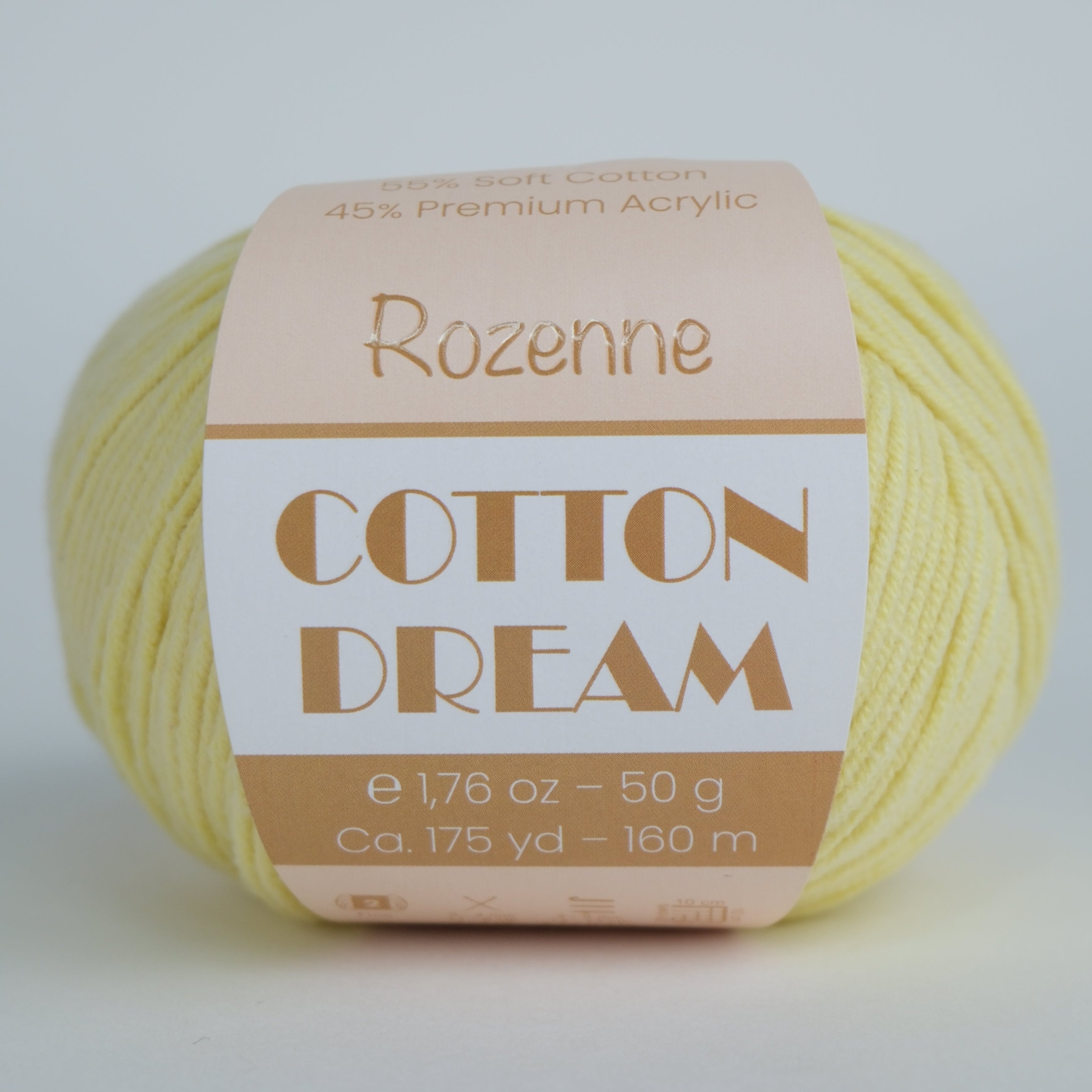 Rozenne Cotton Dream 1105 Light Yellow Main Rozenneyarns.com