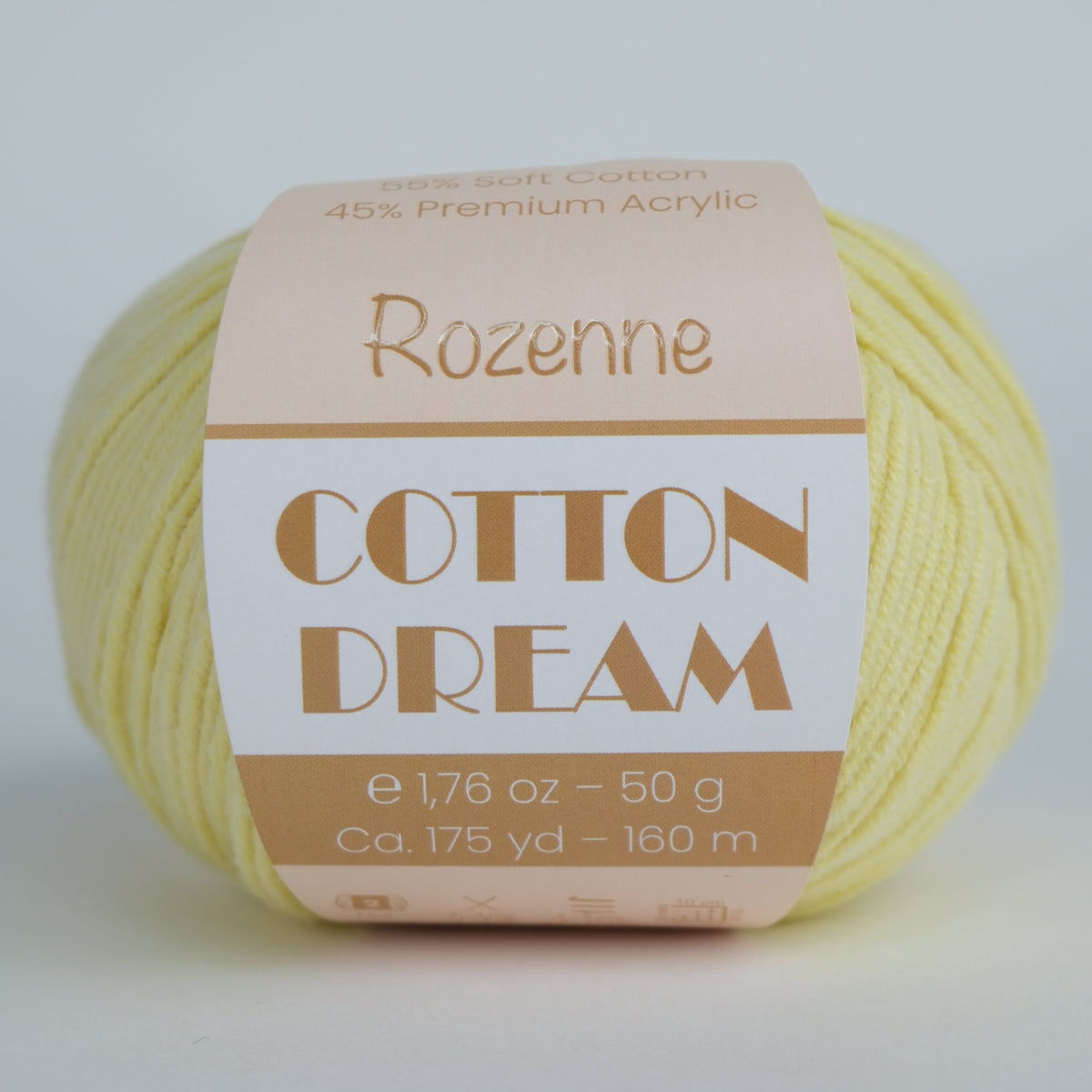 Rozenne Cotton Dream 1105 Light Yellow Main Rozenneyarns.com