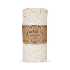 Rozenne Cotton Macrame Yarn 01 Light Beige Main