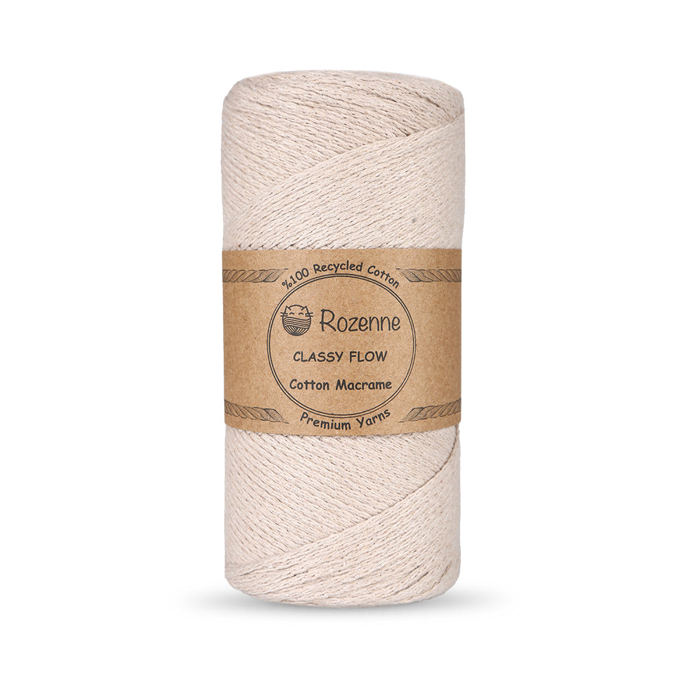 Rozenne Cotton Macrame Yarn 02 Beige Main