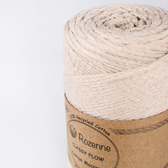 Rozenne Cotton Macrame Yarn 02 Beige Surface
