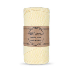 Rozenne Cotton Macrame Yarn 03 Light Yellow Main