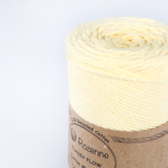 Rozenne Cotton Macrame Yarn 03 Light Yellow Surface