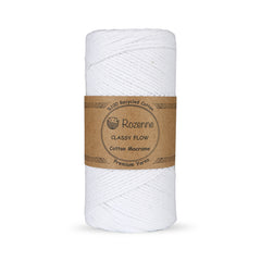 Rozenne Cotton Macrame Yarn 04 Optical White Main