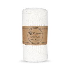 Rozenne Cotton Macrame Yarn 05 White Main