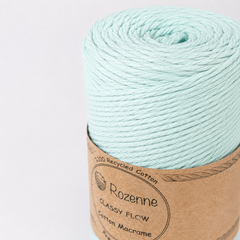 Rozenne Cotton Macrame Yarn 06 Sky Blue Surface