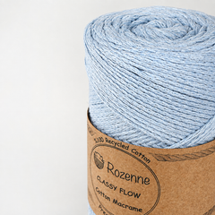 Rozenne Cotton Macrame Yarn 07 Baby Blue Surface