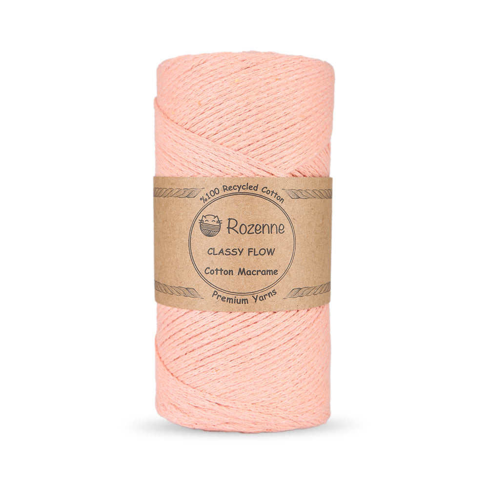 Rozenne Cotton Macrame Yarn 10 Salmon Main
