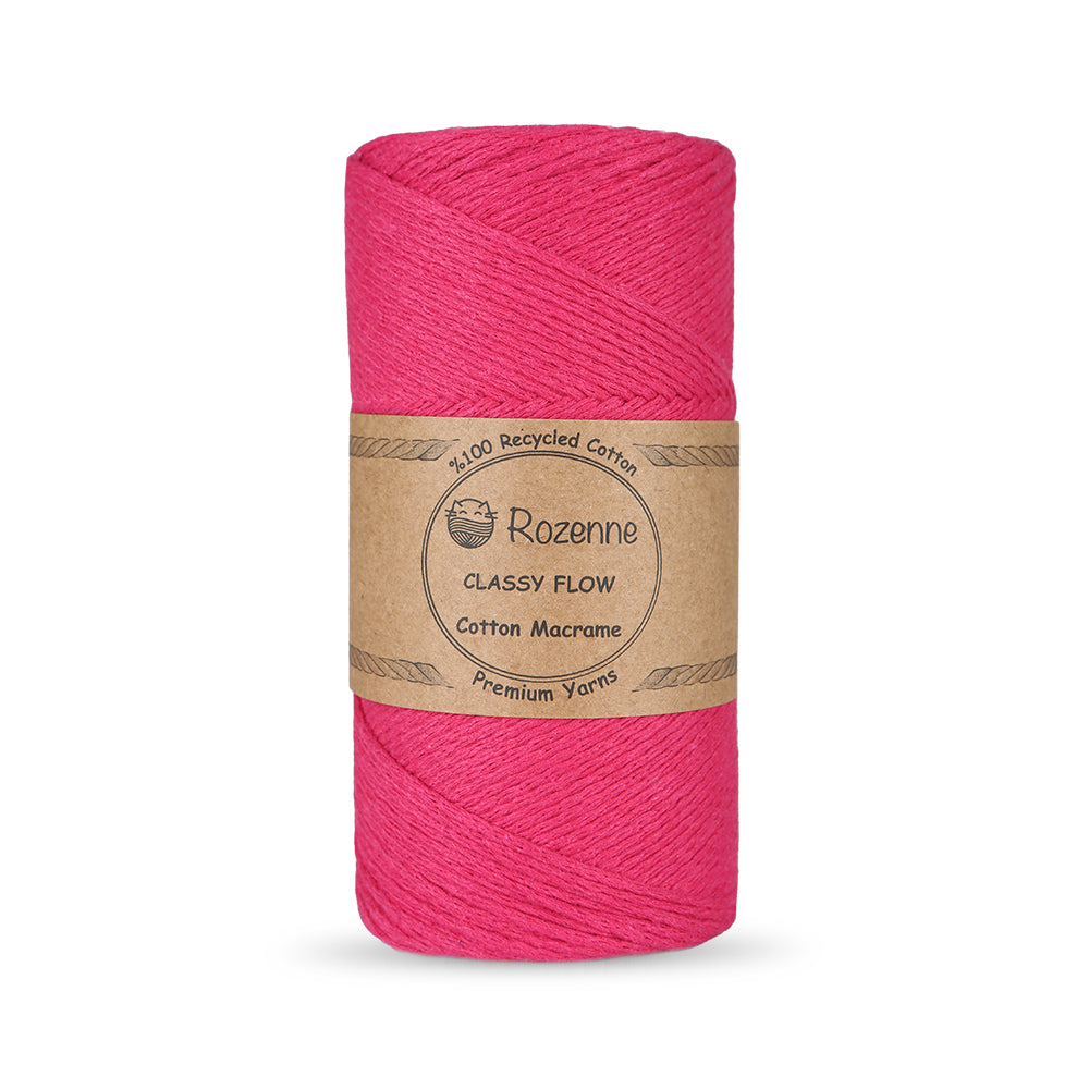 Rozenne Cotton Macrame Yarn 11 Fuchsia Main