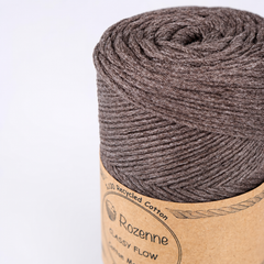 Rozenne Cotton Macrame Yarn 12 Brown Surface