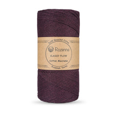 Rozenne Cotton Macrame Yarn 13 Plum Purple Main