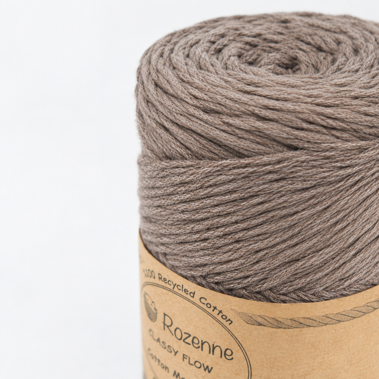 Rozenne Cotton Macrame Yarn 16 Light Brown Surface