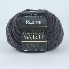 Rozenne Merino Majesty Wool Yarn 3007 Smoky Gray Main Rozenneyarns.com