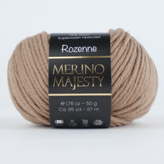 Rozenne Merino Majesty Wool Yarn 3009 Sand Main Rozenneyarns.com