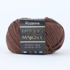 Rozenne Merino Majesty Wool Yarn 3012 Dark Brown Main Rozenneyarns.com