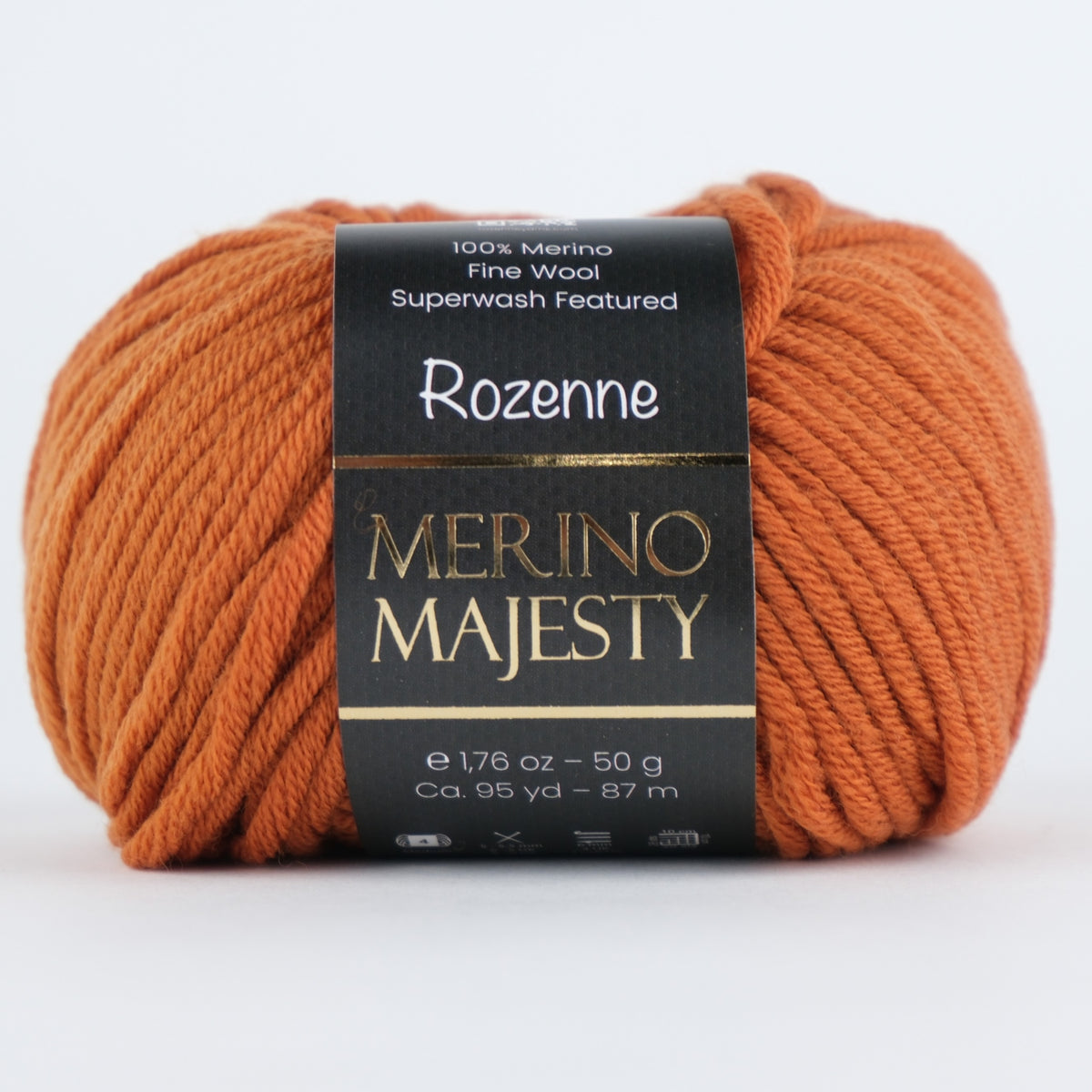 Rozenne Merino Majesty Wool Yarn 3018 Burnt Orange Main Rozenneyarns.com