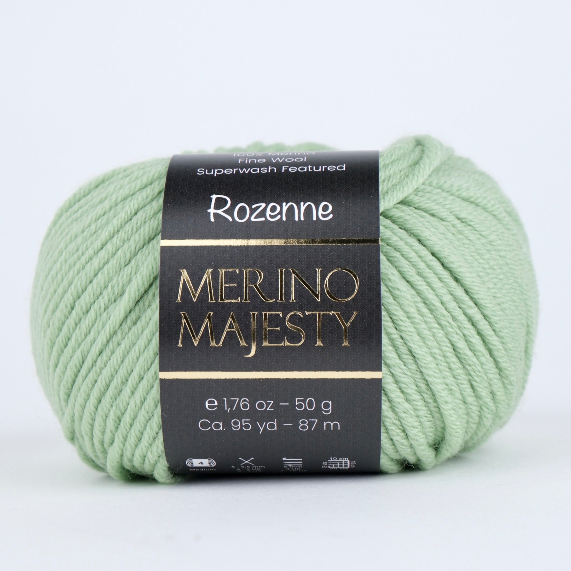 Rozenne Merino Majesty Wool Yarn 3019 Mint Green Main Rozenneyarns.com