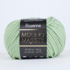 Rozenne Merino Majesty Wool Yarn 3019 Mint Green Main Rozenneyarns.com