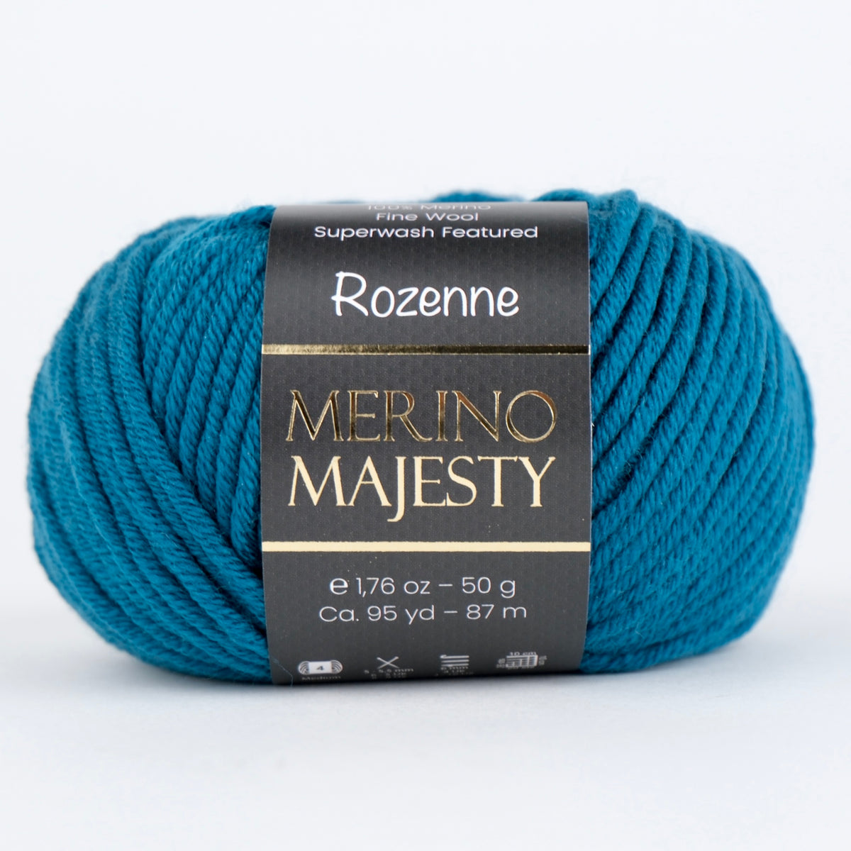 Rozenne Merino Majesty Wool Yarn 3023 Petrol Blue Main Rozenneyarns.com