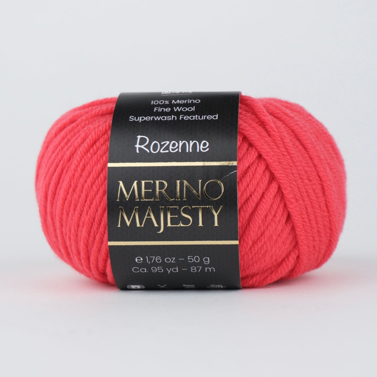 Rozenne Merino Majesty Wool Yarn 3026 Coral Red Main Rozenneyarns.com