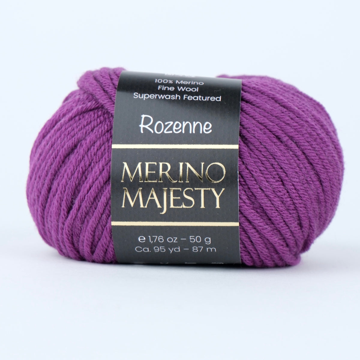 Rozenne Merino Majesty Wool Yarn 3032 Eggplant Main Rozenneyarns.com