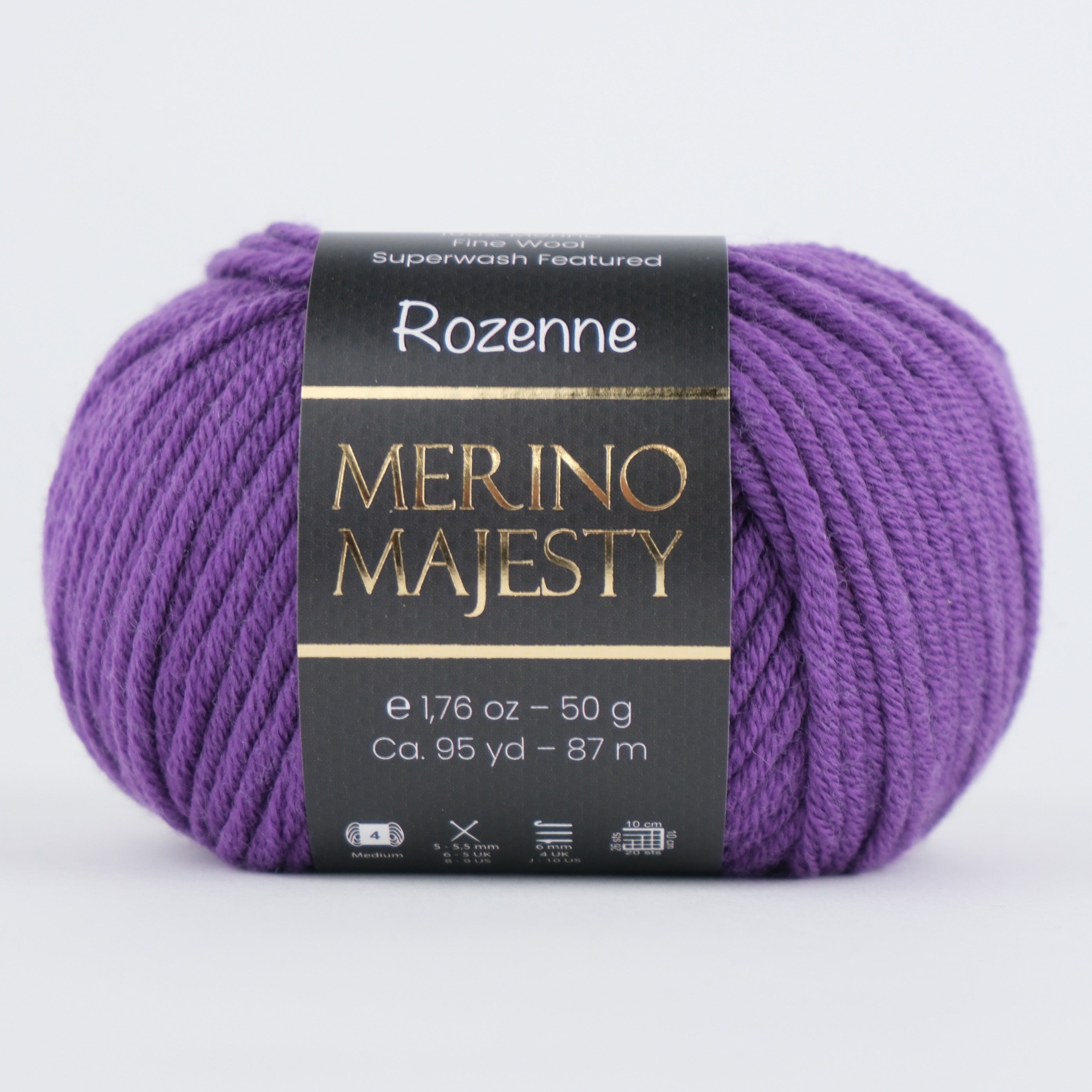 Rozenne Merino Majesty Wool Yarn 3033 Purple Main Rozenneyarns.com