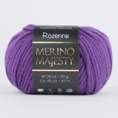 Rozenne Merino Majesty Wool Yarn 3033 Purple Main Rozenneyarns.com