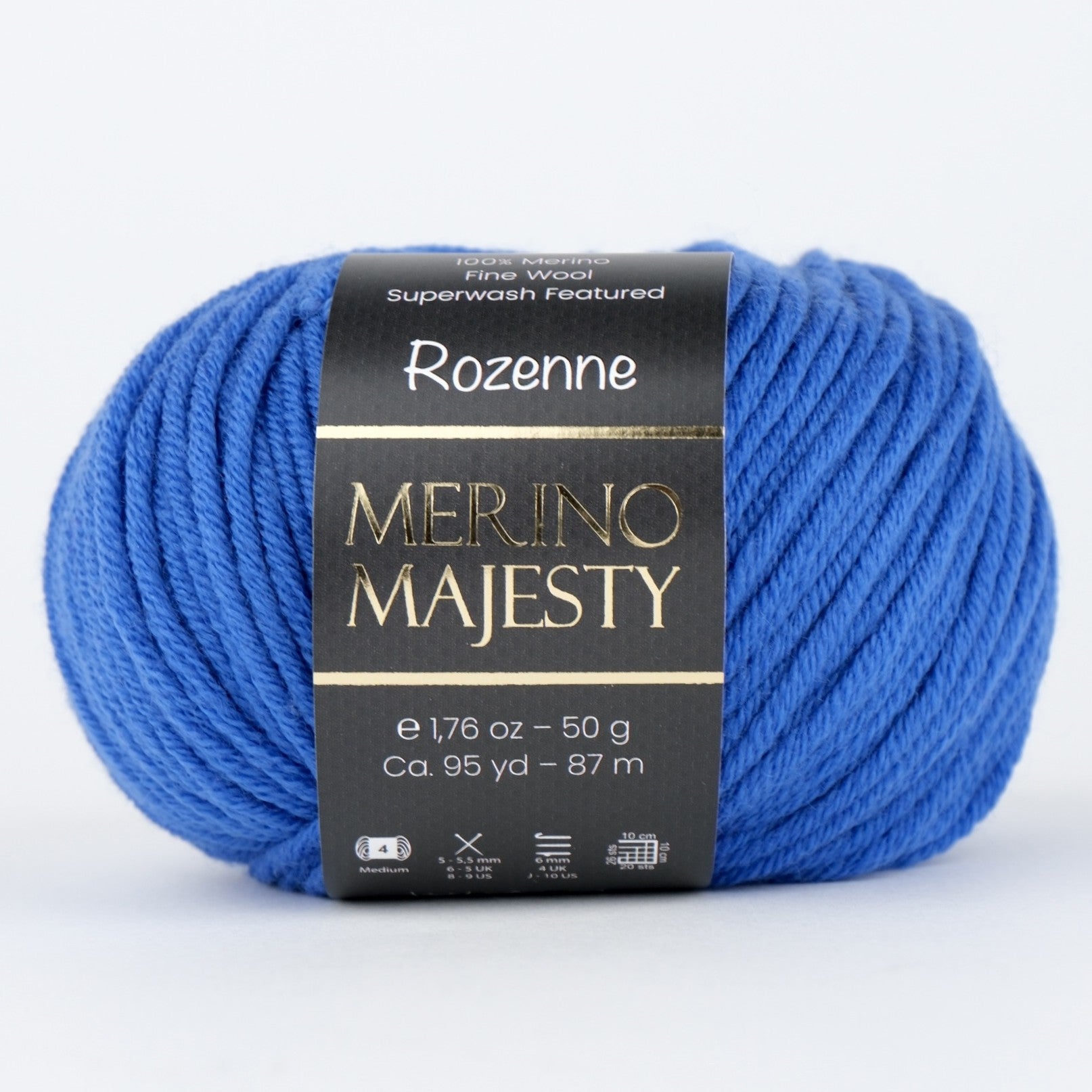 Rozenne Merino Majesty Wool Yarn 3036 Saxe Blue Main Rozenneyarns.com