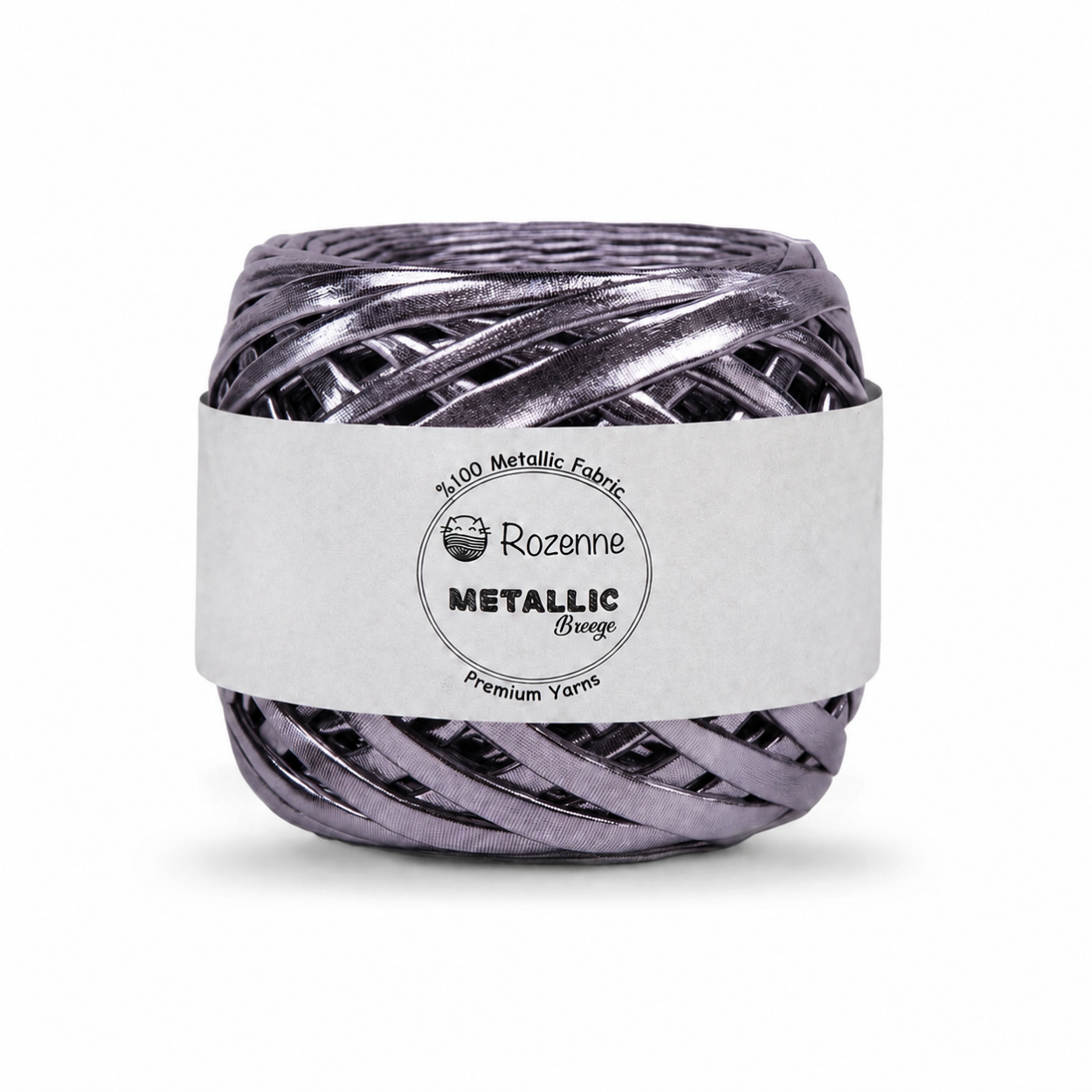 Rozenne Metallic Breeze Glitter Yarn 5004 Nickel Main Photo Rozenneyarns.com