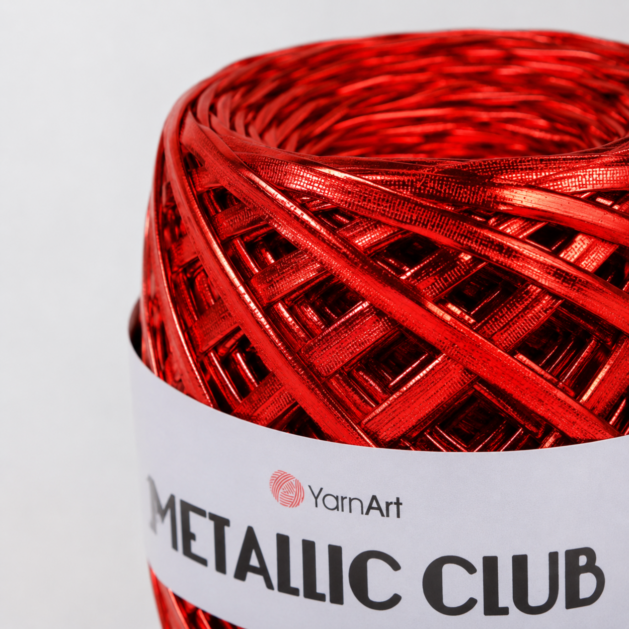 Rozenne Metallic Breeze Glitter Yarn 5012 Red Surface Photo